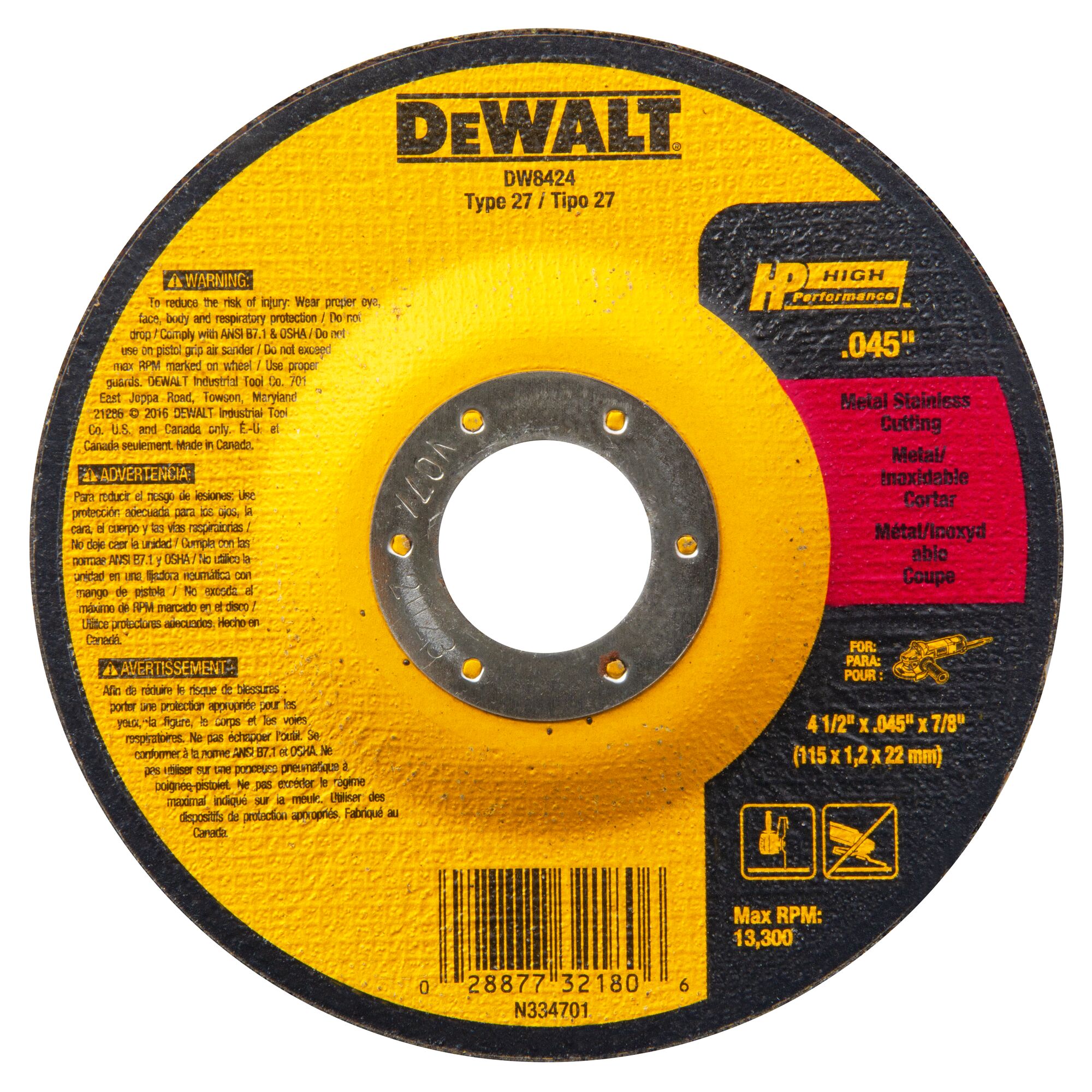 High Performance Cutting Wheels DEWALT